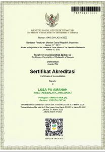 Sertifikat Akreditasi Panti Asuhan Amanah 2023-2028